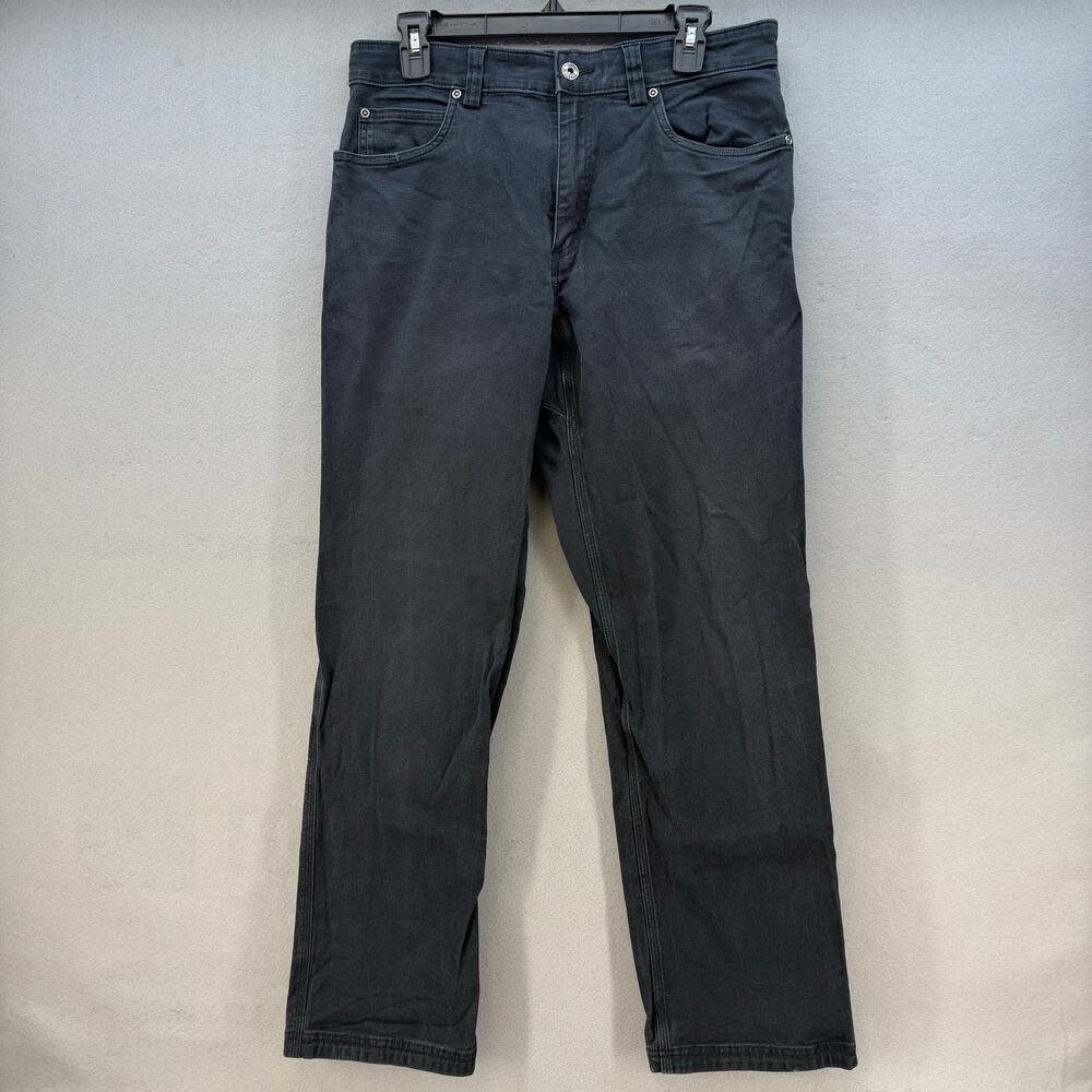 Duluth Trading Co. Jeans Men's 34x32 Black Flex Firehose Straight Leg Work EUC